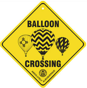 Balloon Crossing Aluminum Sign
