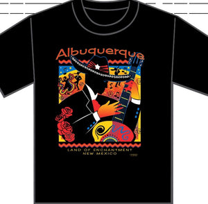 Albuquerque Mariachi Guitar Black T-Shirt