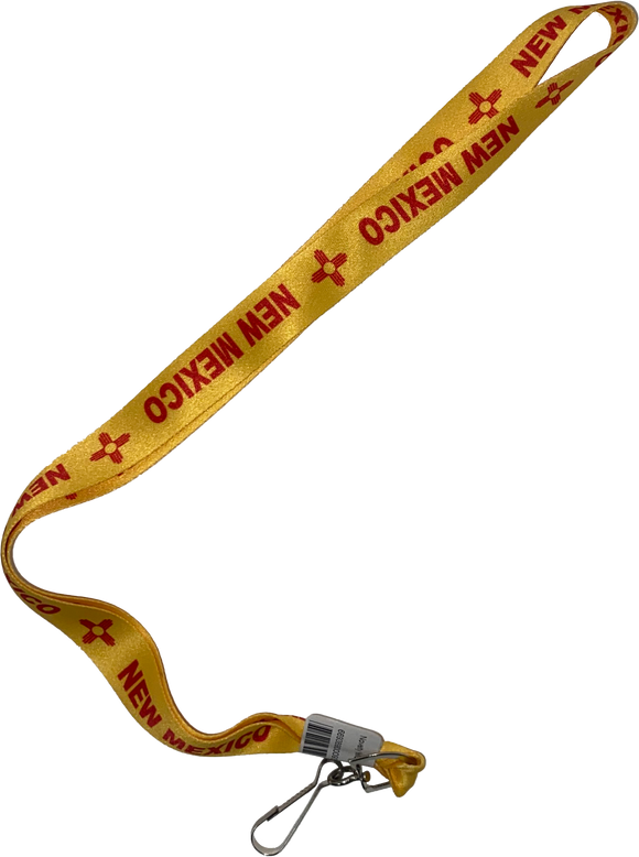 New Mexico Gold and Red Lanyard