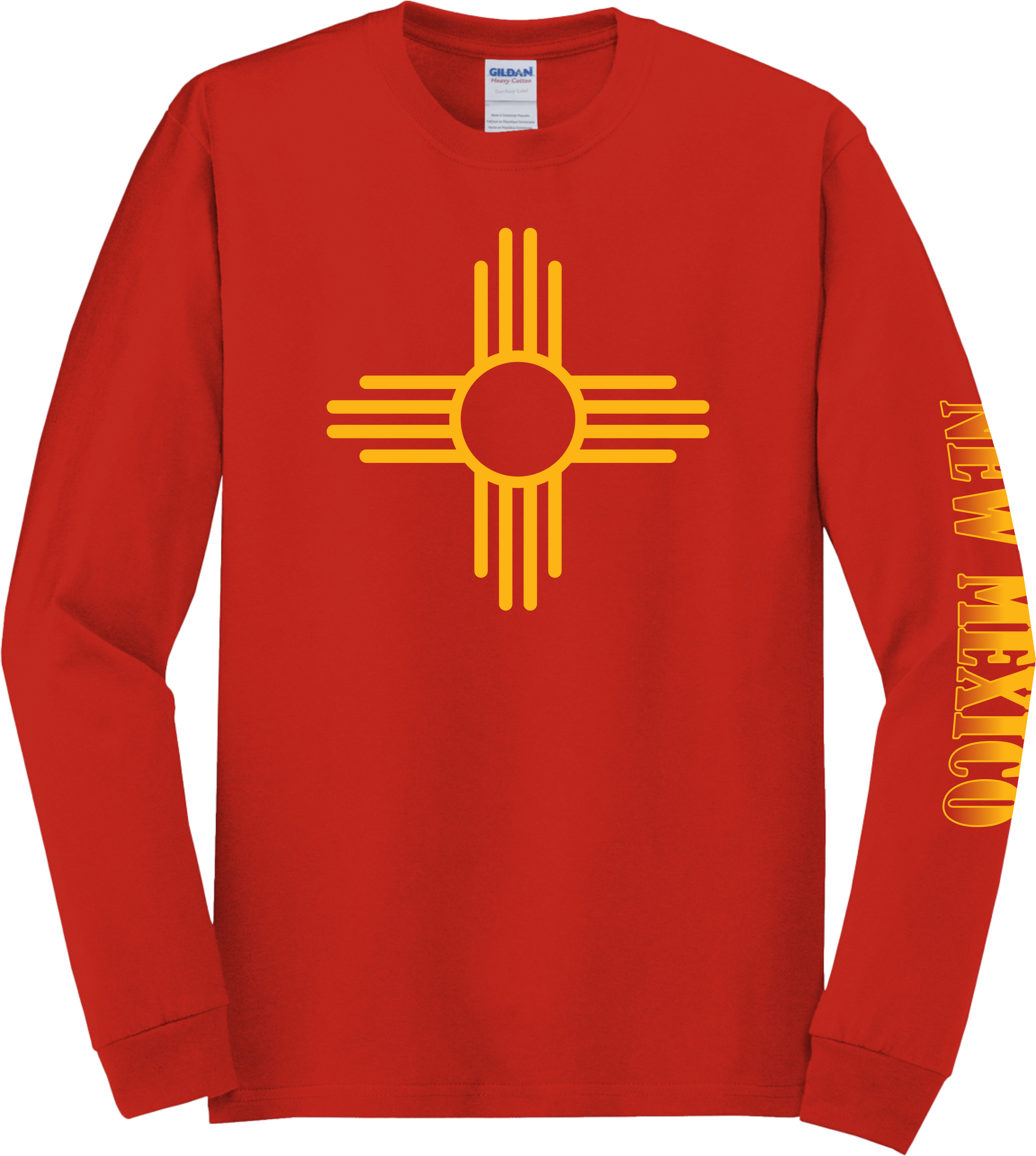 ☆MUCENT☆ Main symbol signature logo long sleeve 2 color un NMLookGoldZiaREDLSFRONT_png.
