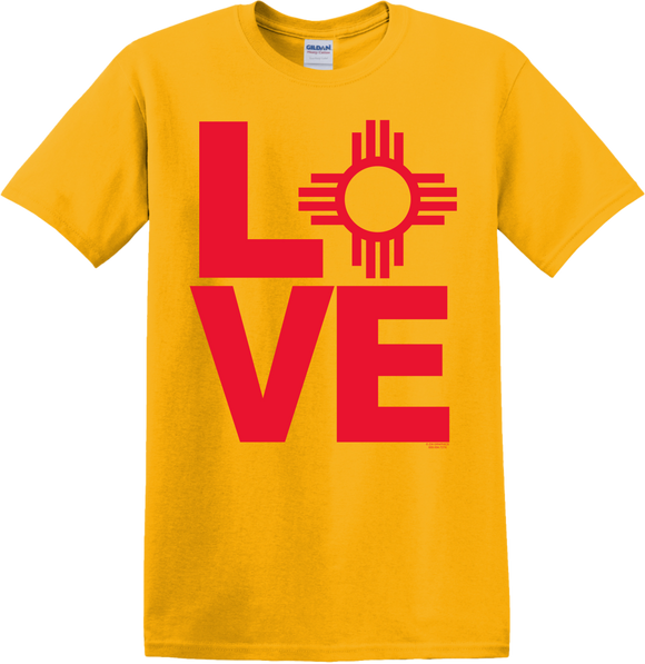 From New Mexico With Love Gold T-Shirt