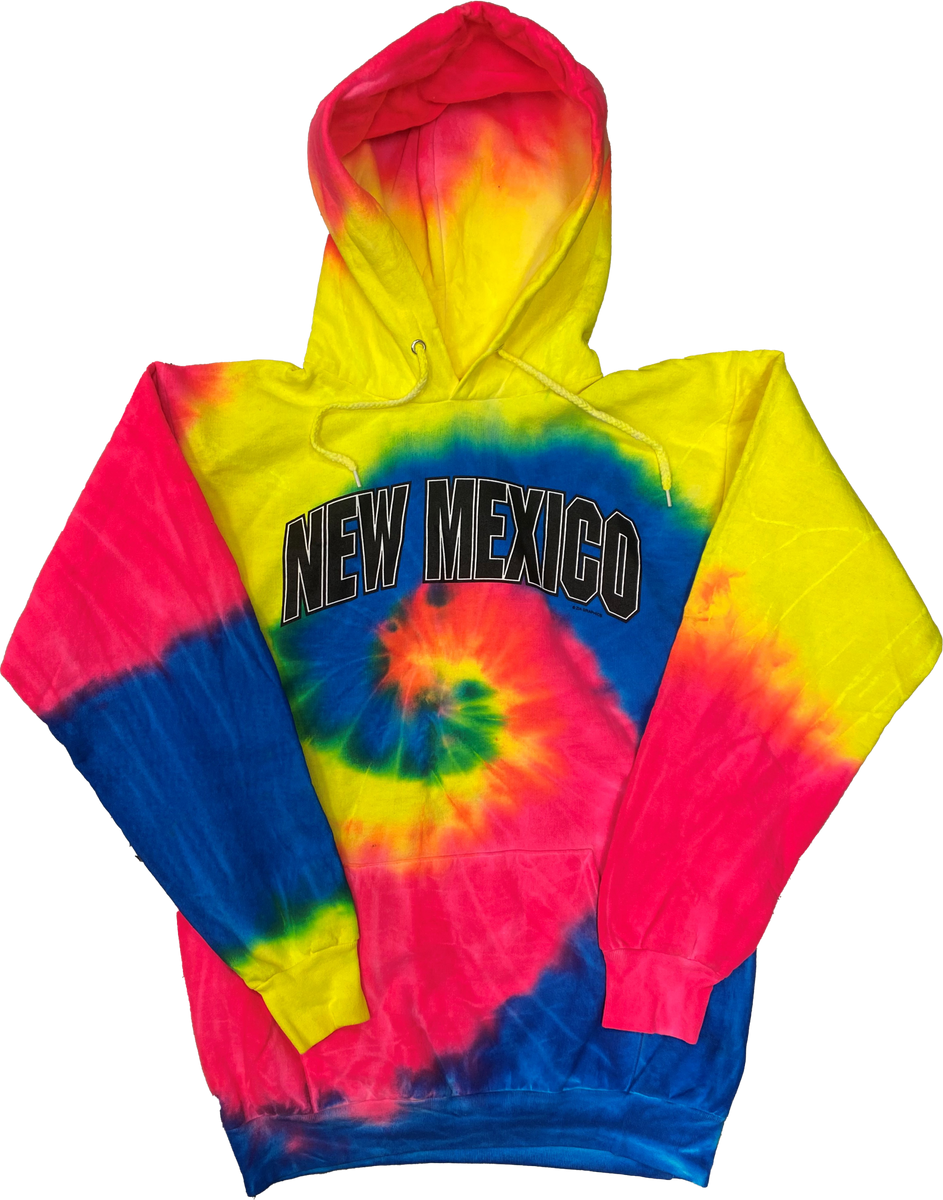 Neon Rainbow Tie-Dye New Mexico Hoodie – The New Mexico Shop