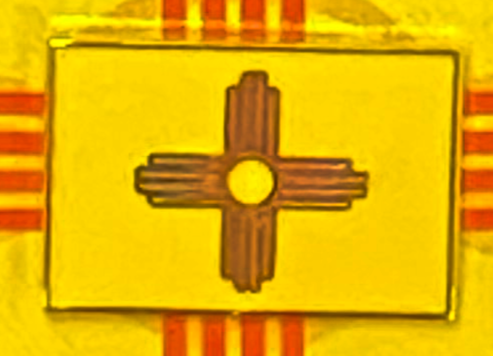 New Mexico Zia Symbol Flag Pin