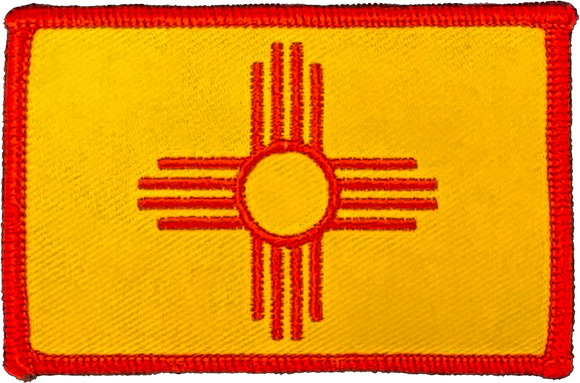NM Flag Zia Symbol Embroidered Patch - 3