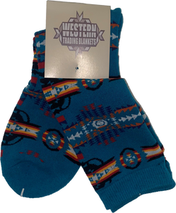 Western Trading Turquoise Southwest Socks