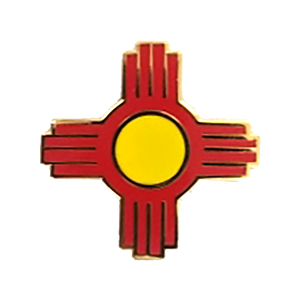 Red Zia Symbol Pin