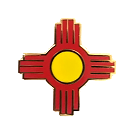 Red Zia Symbol Pin